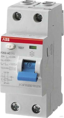 ABB F202 A-25/0,03A, 2 Polig (2CSF202101R1250) NEU & OVP