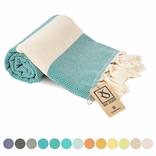 TURKISH BEACH TOWEL100% COTTON TRAVEL CAMPING SAUNA YOGA BATH HOME DECOR BLANKET - Picture 33 of 105