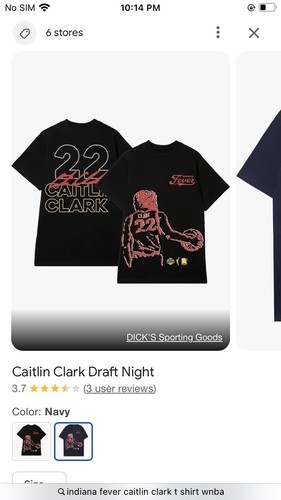 Caitlin Clark Draft Night T Shirt Black Sz 3xl New