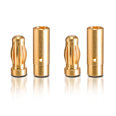 Goldkontakt Verbinder Stecker Buchse 4.0 mm ultraleicht 2 Paar partCore 100155