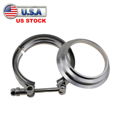 3'' Downpipe Flange & Clamp 4.21'' for Borg Warner Turbo S369 SX-E S200 S300