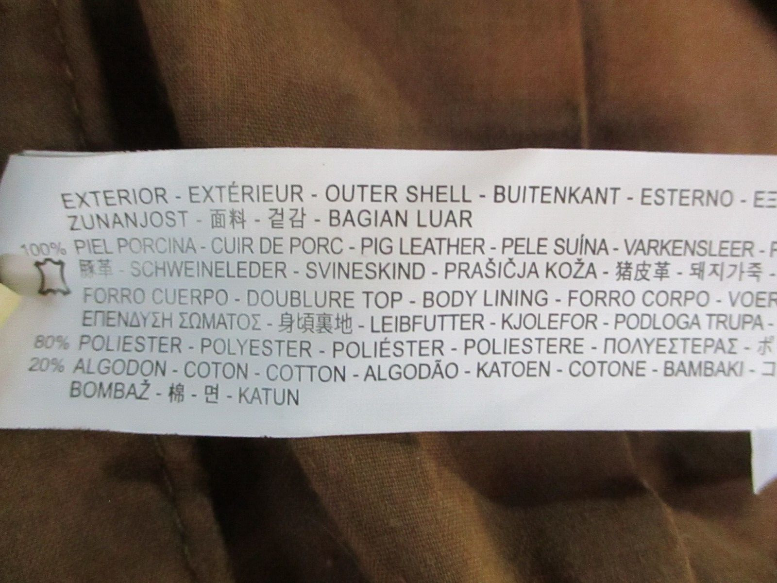 Zara Basic Womens Leather Jacket Small Brown Butt… - image 7