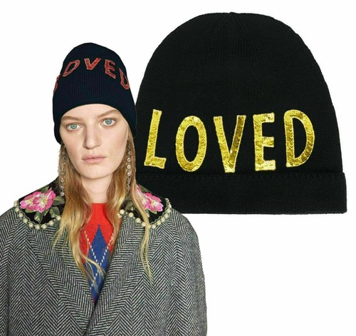 GUCCI HAT EMBROIDERED SEQUINS LOVED 