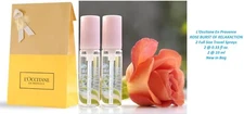 2 PC L'Occitane En Provence ROSE Burst of Relaxation Travel Spray 2 X 0.33 oz Nu