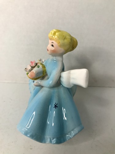 VINTAGE LEFTON CERAMIC OCTOBER BIRTHDAY GIRL BIG BOW SERIES #1853 - Picture 5 of 7
