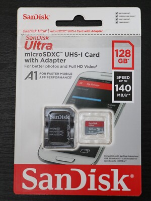 SanDisk ULTRA A1 micro SD Karte Speicherkarte 128GB  + Adapter