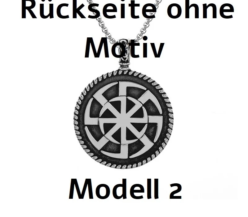 Halskette Sonnenrad  Kolovrat Medaillon Amulett slawisch keltisch Mythologie - Bild 2 von 4
