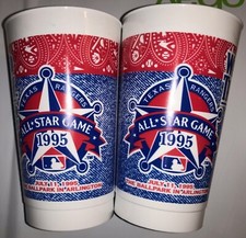 1995 Texas Rangers MLB ALL-STAR Game Cup July 11, 1995 ASG Lot of 2 cups Vintage