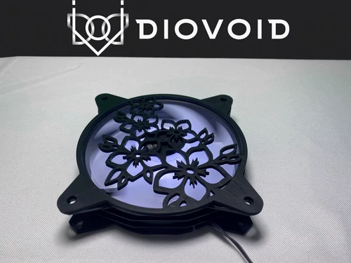 Flowers Computer Fan Shroud Grill Cover