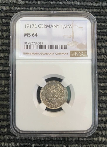GERMANY 1/2M 1917 NGC MS 64