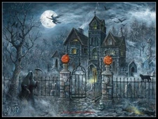 Uninvited Guest - DIY Chart Counted Cross Stitch Patterns Needlework DMC Color  