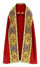 Piviale Romano Rosso/dorato con stola Pluviale Cappa Mantus Paramento KT038C25