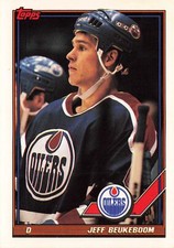 Jeff Beukeboom #284 1991-92 Topps Edmonton Oilers