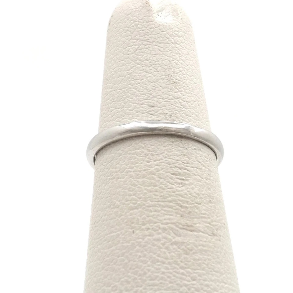 Platinum 950 Wedding Safety Guard Band Ring Plain Stackable Thin Womens sz5 2mm - Image 2 of 4