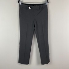 Ann Taylor Classic Dress Pants Size 2 Gray Straight Leg Washable Wool Blend