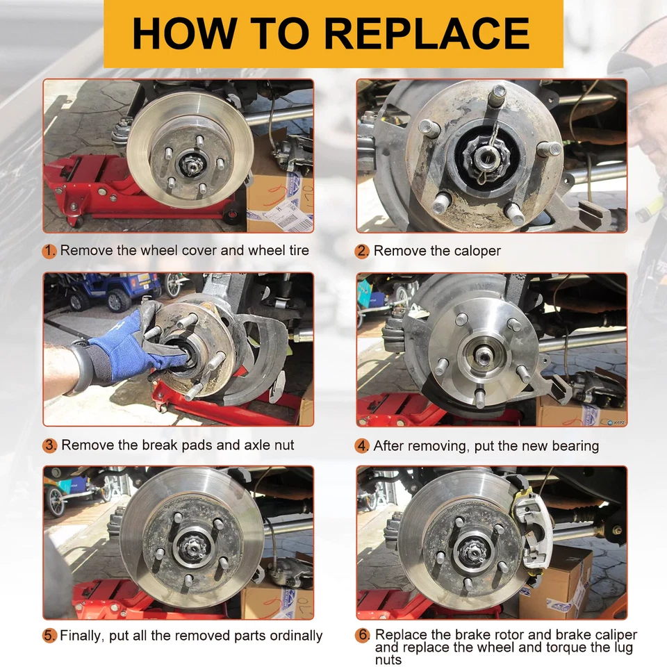 Pair Front Wheel Bearing & Hubs for 2004 2005 2006 2007 2008 2009 Nissan Quest Foto 4 de 4