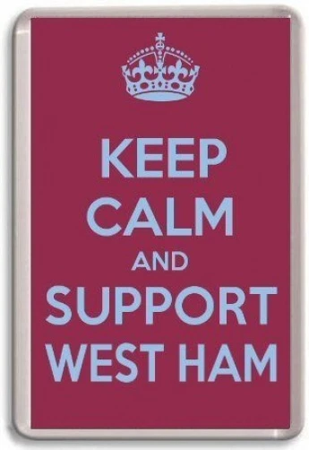 KEEP CALM AND SUPPORT WEST HAM, WEST HAM UNITED FOOTBALL TEAM Fridge Magnet