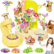 DIY Flower Bouquet Crafts Kit for Kids Ages 4-8, Fabric Flower Bouquets Toys,...