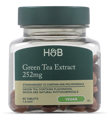 Holland & Barrett Grüntee Extrakt 252 mg 90 Tabletten 1 pro Tag UVP 9,49£