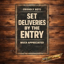 Do Not Block Driveway Metal Sign Outdoor Traffic Notice Safety Plaque 8x12