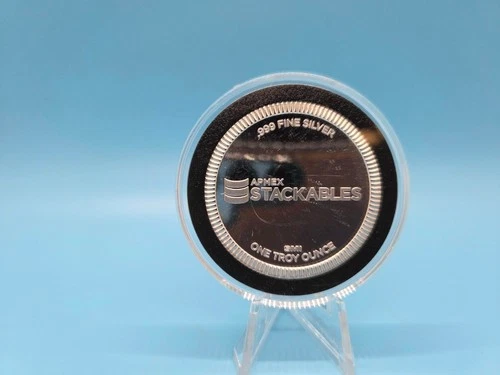 APMEX Stackable .999 Fine Silver One Troy Ounce Coin Round