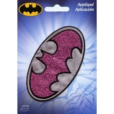 Dc Comics Batgirl Patch Pink Power Shimmer Applique Iron on