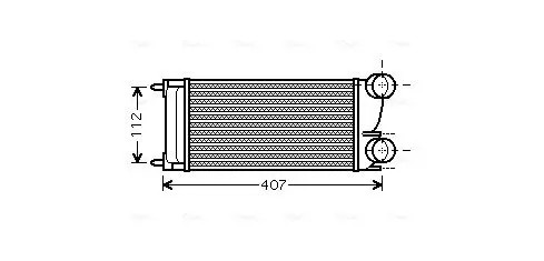 Radiatore intercooler Alluminio PEA4332 AVA QUALITY COOLING per CITROËN PEUGEOT