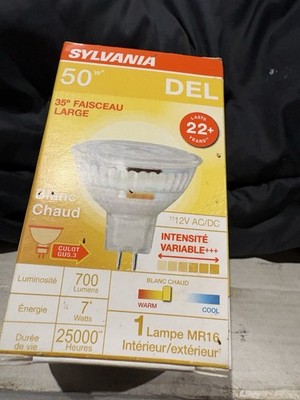 SYLVANIA MR16 LED 7W Warm White 50W EQ GU5.3 12V Dimmable Indoor/Outdoor New