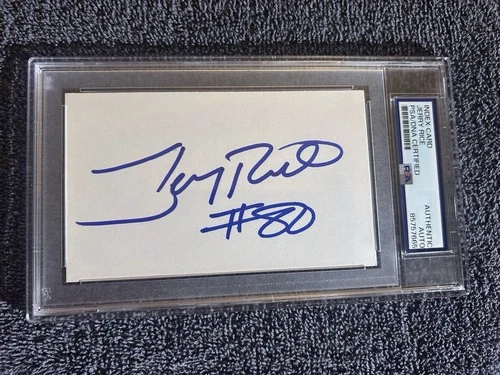 Jerry Rice Signed 3x5 Index Card PSA/DNA Auto 49ers Raiders HOF
