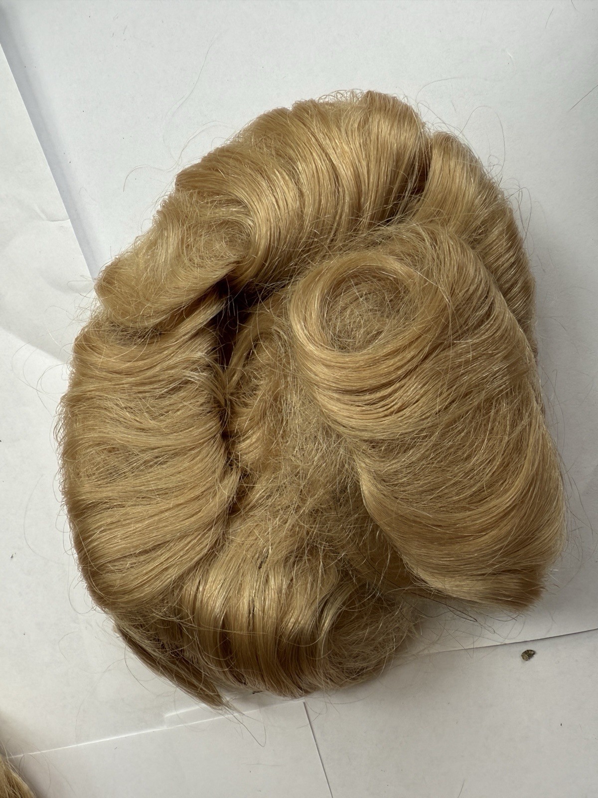 100% Human Hair Wiglet Thick Golden Blond Back Curly Back Extention Claw Large  