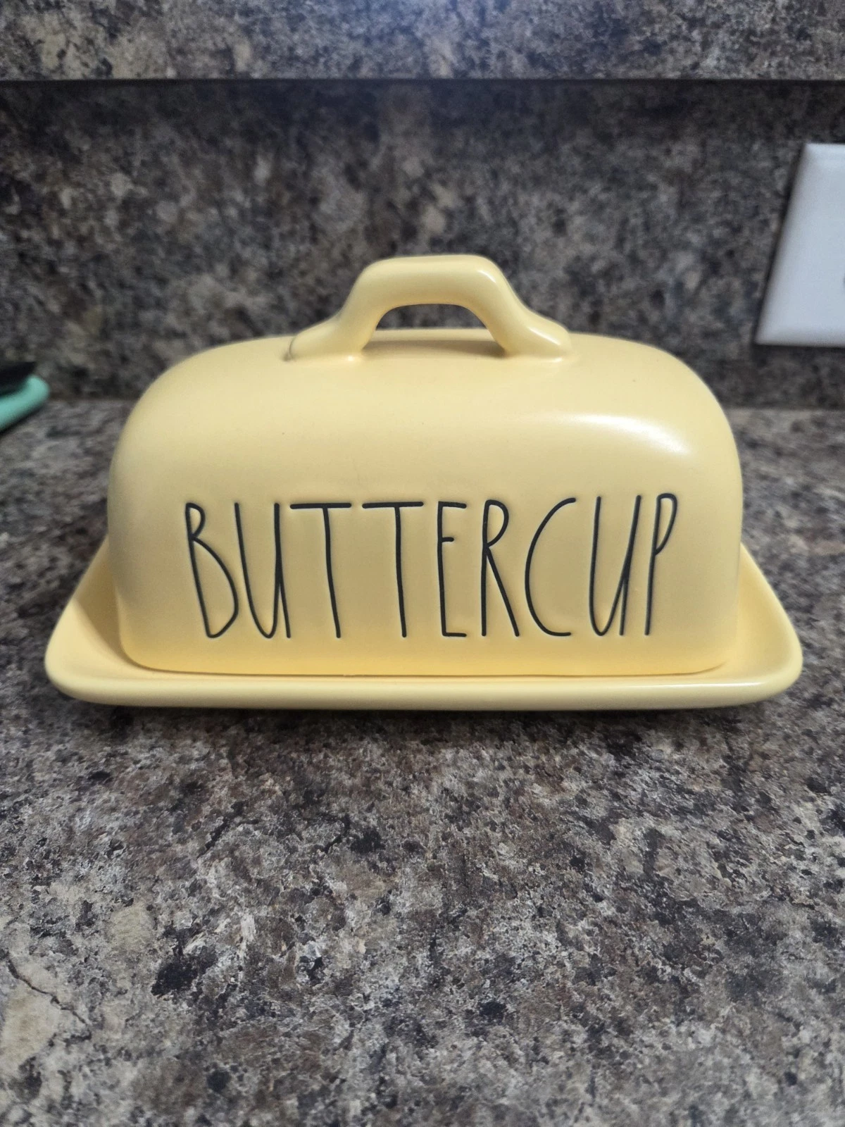 Rae Dunn Yellow ButterCup Butter Dish with Lid Artisan Collection by Magenta