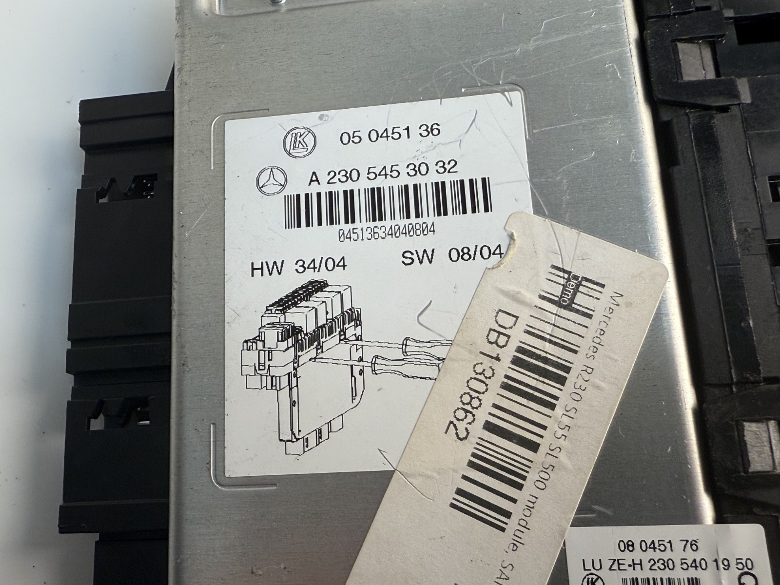 03-08 Mercedes R230 SL500 SL55 Rear SAM Fuse Box Relay Module OEM - TESTED