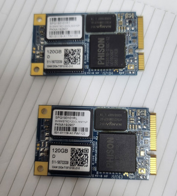 2x NETAPP 501-01119 120GB mSATA SSD Boot Drives for NETAPP FAS8200 / AFF-A300