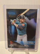 2026 Topps Chrome Black Eugenio Suarez Blue Refractor /150 Seattle Mariners
