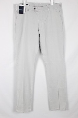Peter Millar Men's Concorde Garment Dyed Flat Front Chino Platinum Gray X-Long