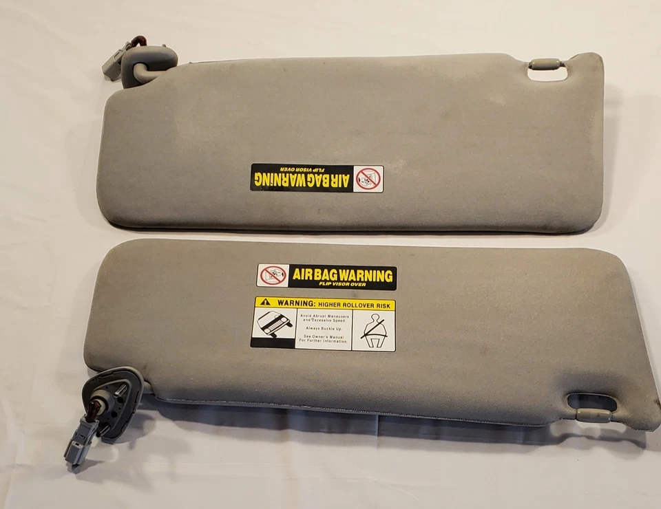 Par de parasoles Acura RDX 07-12 izquierda derecha GRIS iluminados con clips OEM Foto 3 de 4