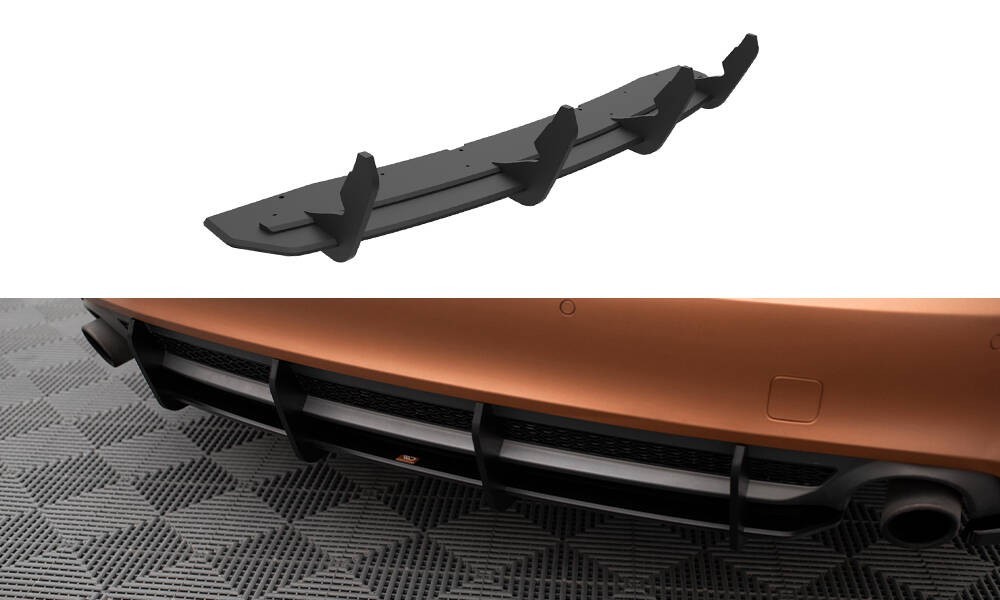 Diffuseur Maxton Street Pro Audi A7 S-Line C7 avec liseré rouge sport