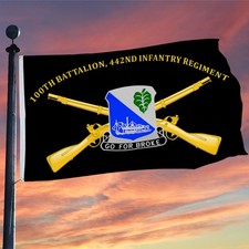 100th Battalion, 442nd Infantry Regiment Flag 3x5Feet with Brass Grommets