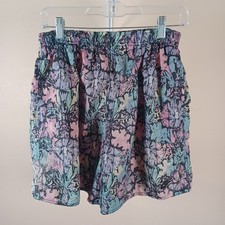 Nike Vintage Novelty Retro Print Pull On Nylon Active Shorts White Tag Youth L