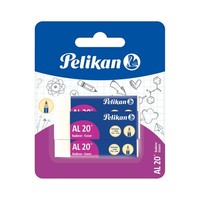 Pelikan Radiergummi AL20 Kunststoff Radierer FüR Bleistifte, 3 StüCk, Weiß,