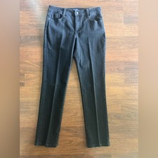 Bandolino Amy Black Jeans 8 Stretch Mid Rise Straight Leg Denim Pants