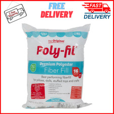 Poly-Fil Premium Polyester Fiber Fill Stuffing Pillow Crafts Sewing, 16oz Bag