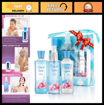 Travel Spa Set - Body Lotion, Shower Gel & Fragrance Mist - Personal Care Kit