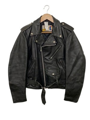 Schott Double Riders Jacke 36/Leder/Schwarz/Einfarbig/618/PERFECTO/Biker...