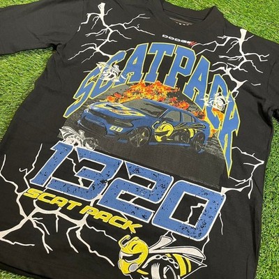 Reason x Dodge limited edition Scat Pack AOP black t-shirt men's Size S