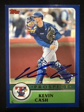 2003 Topps Traded Kevin Cash Signed Rookie Card T123 Blue Jays Autograph Auto. rookie card picture
