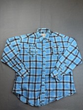 Rockmount Ranch Wear Plaid Shirt Mens XL Pearl Snap Western Horseshoe