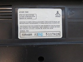 Atari 7800 Console with 2 Controllers  Power Supply - no cables - untested