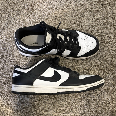 Nike Dunk Low Panda Black/White Men s Leather Low Top Lace-Up Sneakers