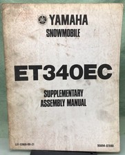 Genuine Yamaha LIT-12668-00-21 Snowmobile ET340EC Supp. Assembly Manual 1978